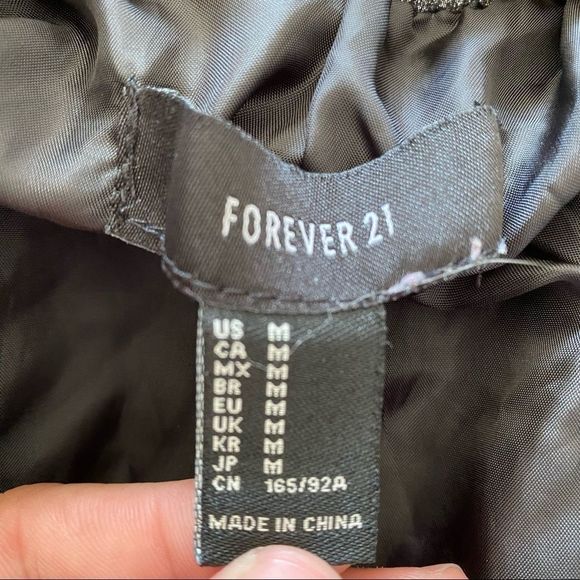 Forever 21 moto motorcycle jacket. Zipper front M - Picture 6 of 10